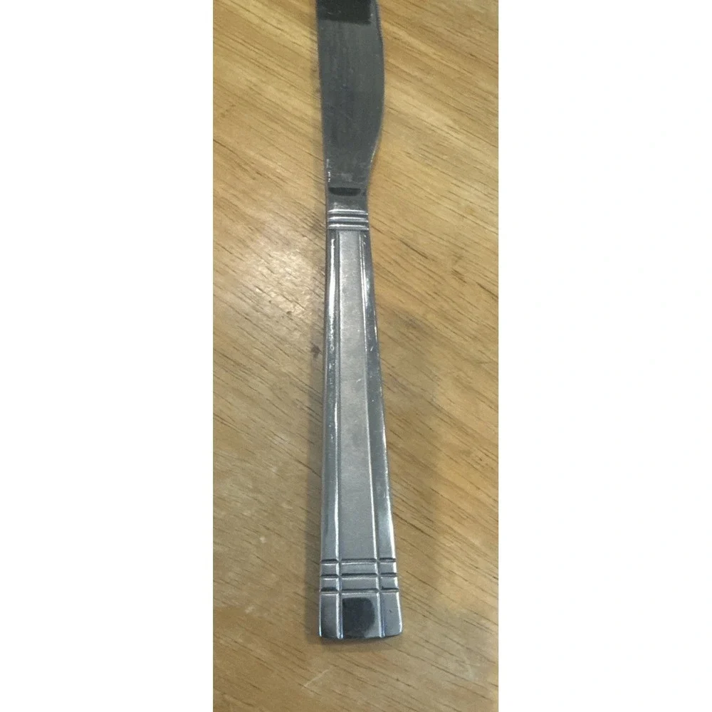 Cambridge Axis Sand Frosted Set Of 6 Dinner Knife Knives Stainless Silverware